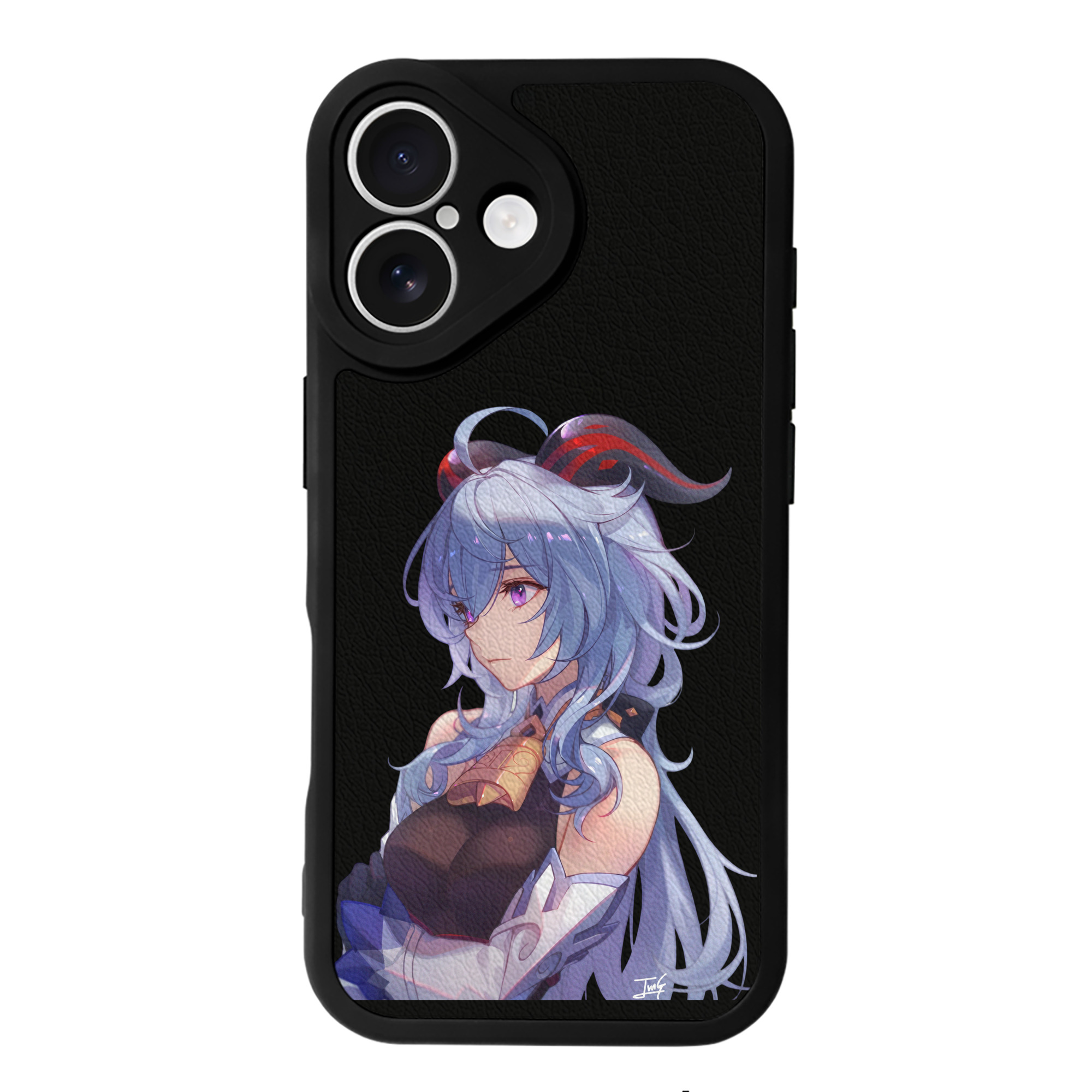 げんし神 甘雨 かんう genshin Ganyu 【iPhone 16シリーズ対応】シリコンスマホケース（レザー調） 材質：シリコン